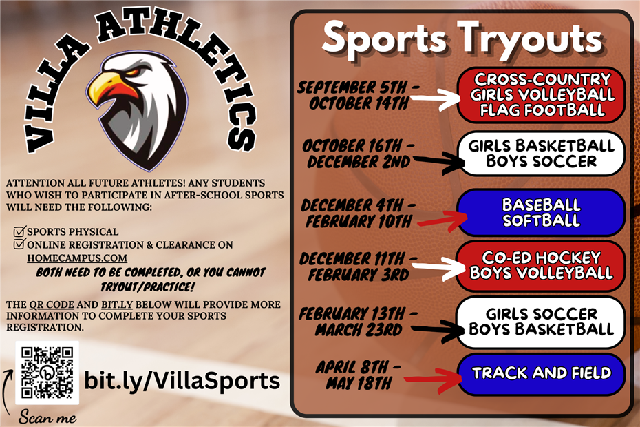 Villa Fundamental Sports Tryout Schedule